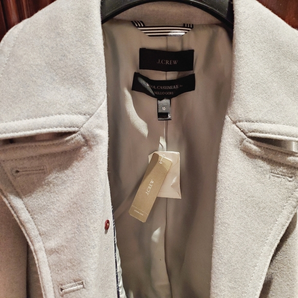 J Crew Italian Wool Peacoat, Heather Silver - Picture 4 of 4